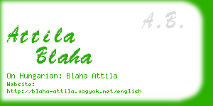 attila blaha business card